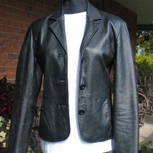 Black leather jacket